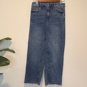 Carly Jean Los Angeles denim. Cropped. Stretchy. High waisted. Size 7.